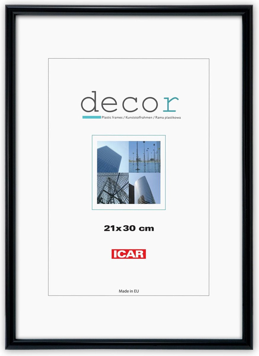 Kunststof Fotolijst Decor Zwart 15X21 CM