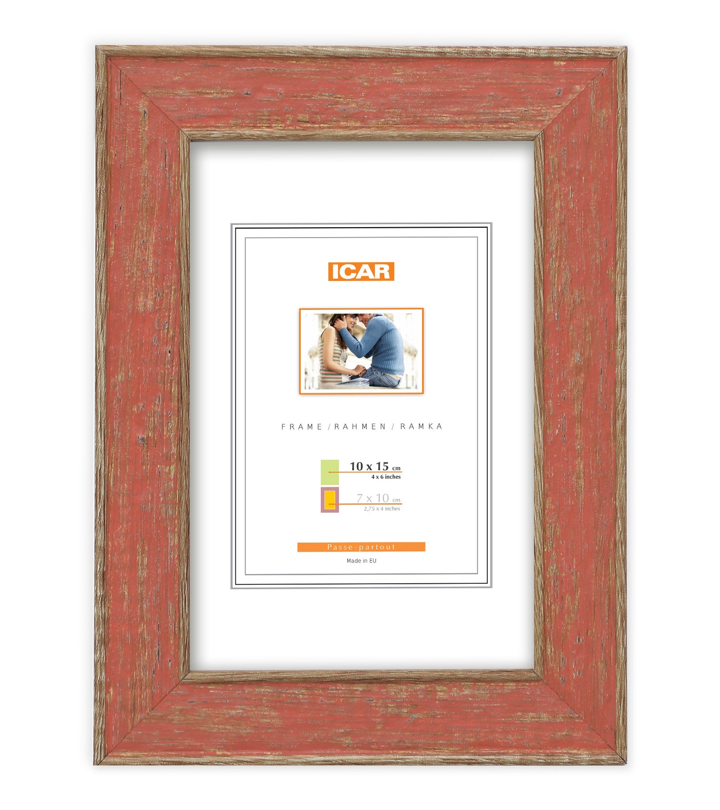 Kunststof Fotolijst Hout-Look Roestbruin 10X15 CM