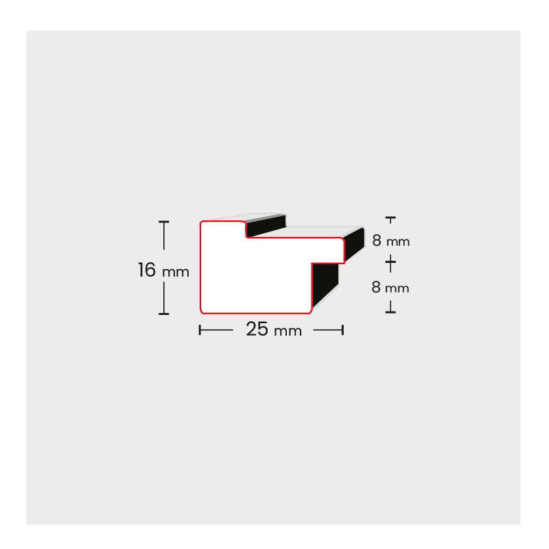 Houten Fotolijst Mokka Zwart 15X21 CM