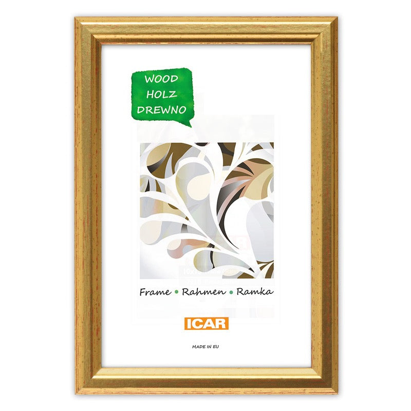 Antiek Houten Fotolijst Goud 13X18 CM