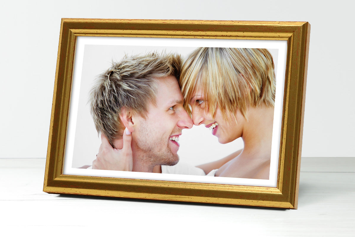 Antiek Houten Fotolijst Goud 13X18 CM