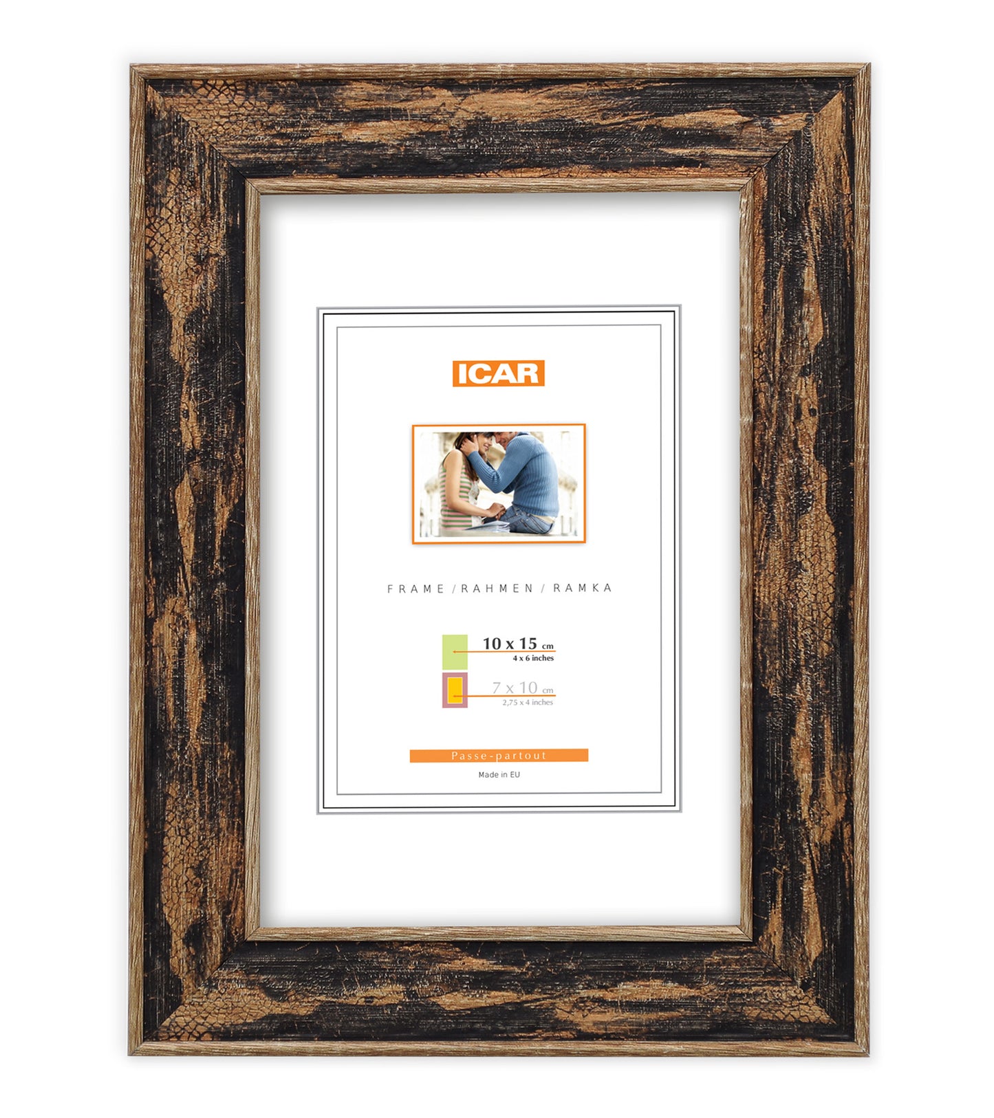 Kunststof Fotolijst Hout-Look Zwart 13X18 CM